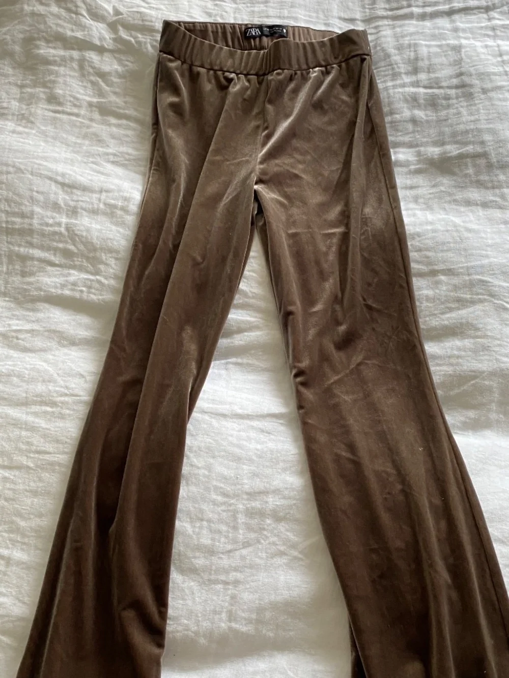 Zara Brown Velvet/ Velour Pants | Size XS